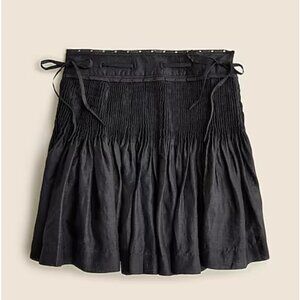 J.Crew Pintuck bow mini skirt in ramie size 22 NWOT